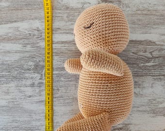 Large amigurumi baby crochet pattern. 34cm baby with life-size head amigurumi