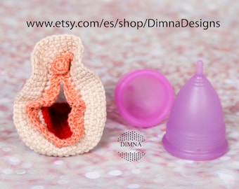 vagina vulva pattern, menstrual cup, vagina sexual education, menstrual cup, crochet vagina, crocheted vagina,