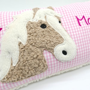 Pillow with name pony horse desired name embroidered baptism pillow - cuddly pillow cuddly pillow name pillow