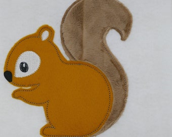 Eichhörnchen Applikation Patch zum Annähen oder Aufbügeln für Schultüte, Kindergartentasche, Jeansjacke & co.  - Aufnäher - Aufbügler