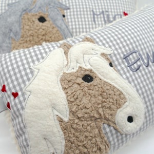 Cuddly pillow horse pony custom name baptism pillow birth pillow - cuddly pillow pillow with name name pillow