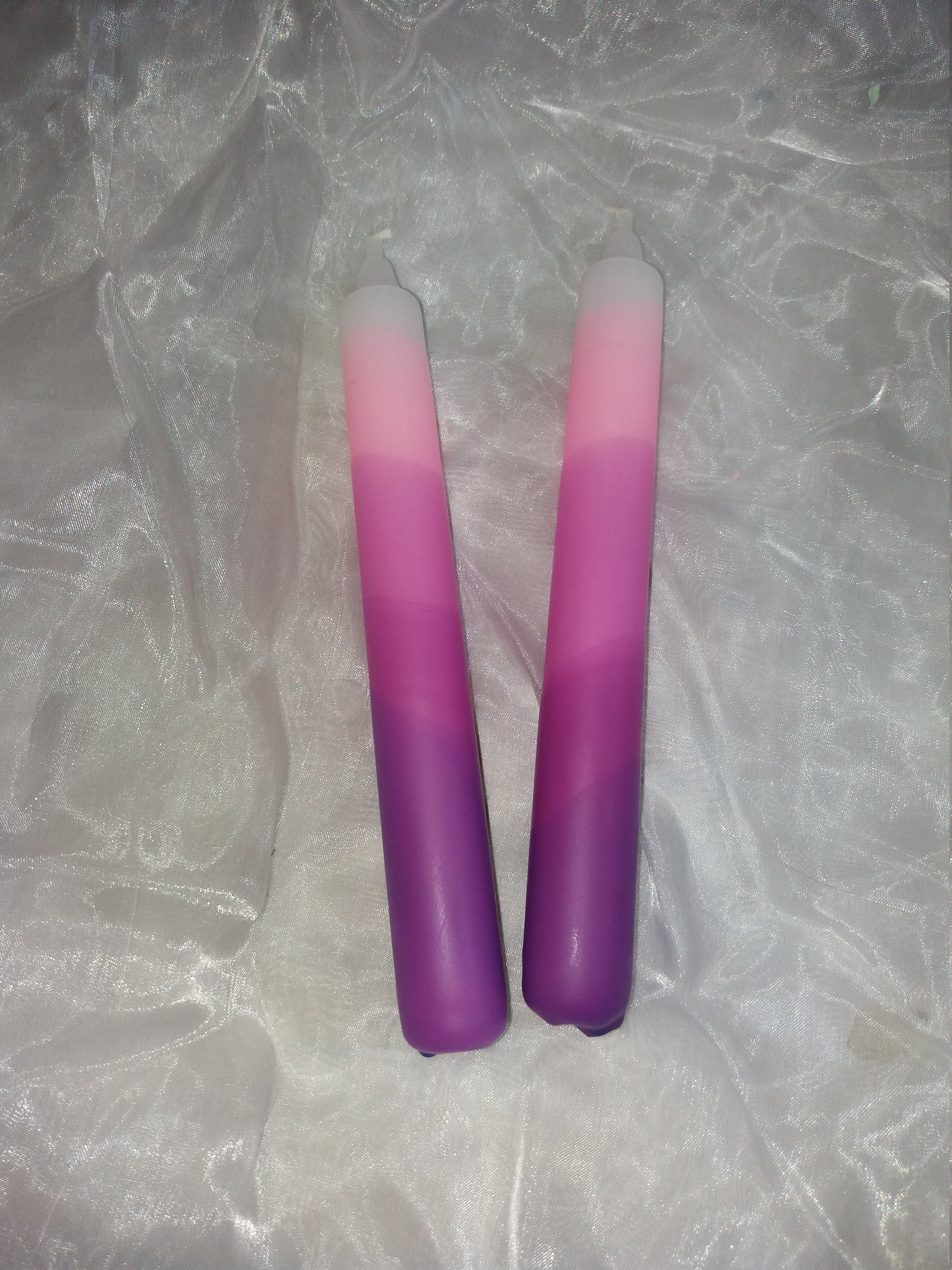 Handmade stick candles approx. 20 cm purplepink birthday Etsy