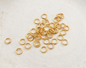 Biegering 6x0,8 mm goldfarben Metall 50 Stück