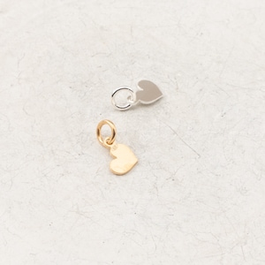 925-Silber Minicharm Anhänger Herz 6x5mm mit Ring offen 11 mm Wahl gold oder silber 1 Stück Bild 3