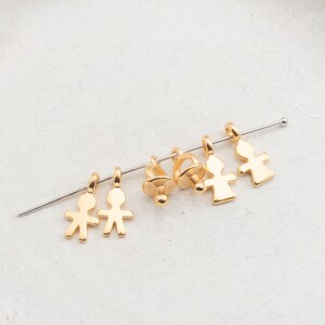 Babysets Schnuller Mädchen, Jungen, Anhänger 12/14x7 mm Messing goldfarben 2 Stück nach Wahl