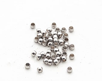 Edelstahl Quetschperle 2,5 mm(50Stück) oder 2,0 mm (100 Stück)