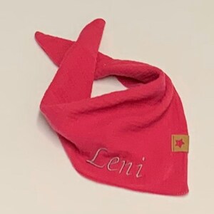 Muslintowel Baby Girl*pink* Triangle scarf, Knot Scarf, Baby Neck Scarf, Muslin neck scarf - for small to large