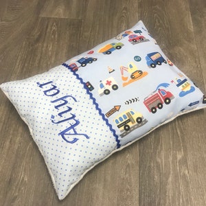 Naamkussen baby Car blue kussen met naam, knuffelkussen, cadeau voor geboorte, kussen jongen, kussen auto, afbeelding 3