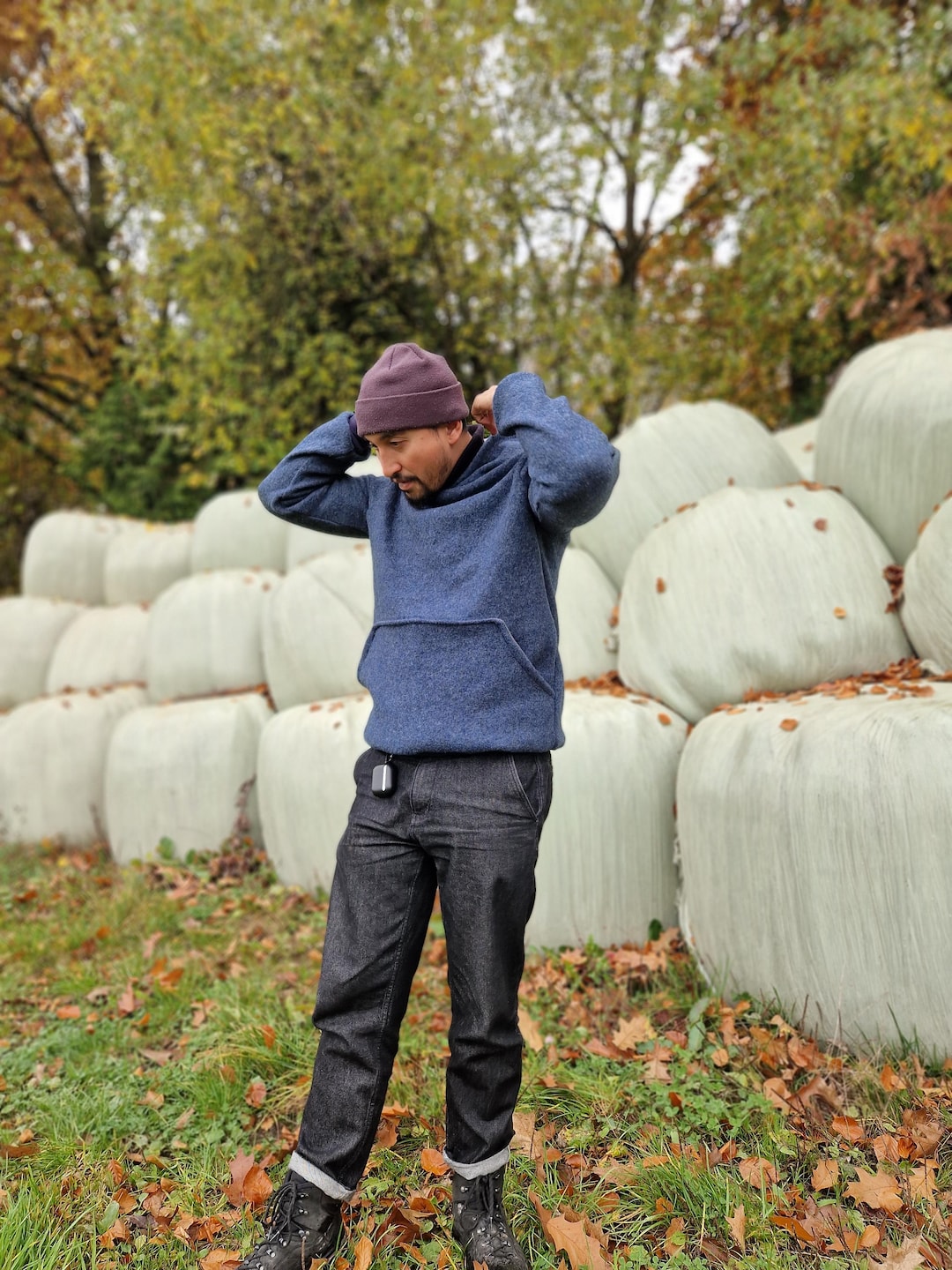 Walk Hoodie, Dad's Hoodie, Hooded Sweater, Outdoor Hoodie, Petrol