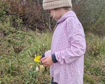 Hoodie, trui, kindertrui, sweatshirts, hartjes roze grijs