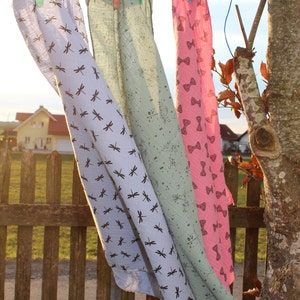 Set of 3, muslin, gauze cloth, cuddly cloth, spitting cloth, gauze diaper