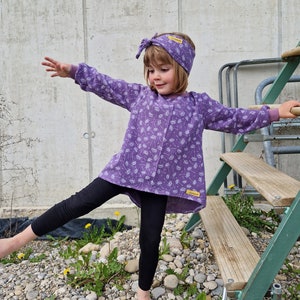Muslin blouse, muslin top, muslin tunic, summer tunic, dandelion purple image 8
