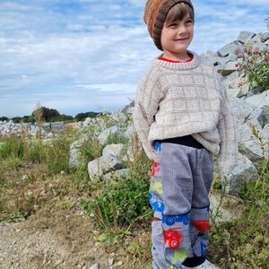 Corduroy trousers, with softshell, construction vehicles, playground trousers, wide corduroy, pump trousers image 9