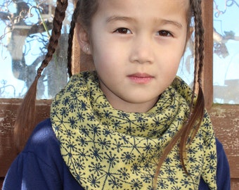 Cloth Jaquard Lillestoff Pusteblume, neckscarf, triangular scarf