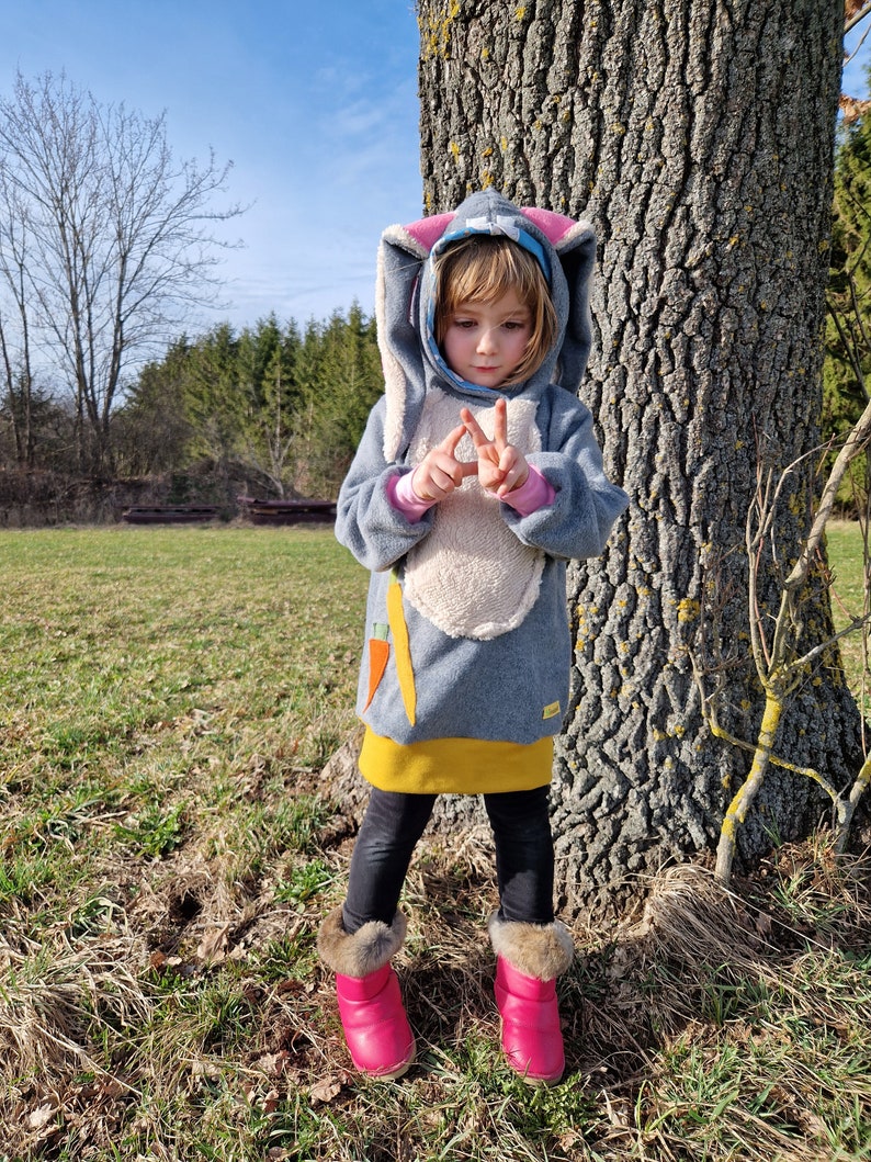 Bunny, costume, fleece sweater, Easter, Easter bunny, children's costume image 8