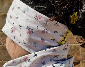 Mom headband and loop, pink, blossom, flowers