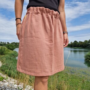 Muslin skirt, ladies, muslin, mocha, summer skirt image 2