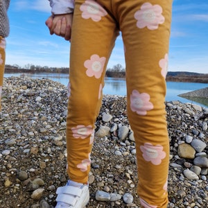 Children's leggings LEGGINGS, retro, flowers, summer sweat image 10