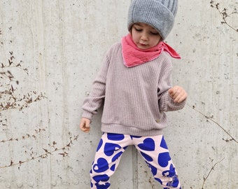 Winter leggings, hearts, children's leggings LEGGINGS