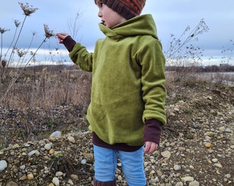 Felpa con cappuccio, maglione, Nicky, verde foglia