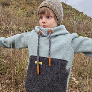 Walkhoodie, Outdoorpullover, Wollwalk Hoodie, ghostgreen Bild 8