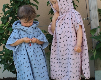 Muslin, Poncho, Bathing Poncho Dragonfly