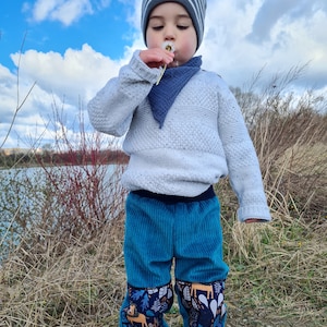 Corduroy trousers, with softshell, lion, playground trousers, wide corduroy, bloomers image 1