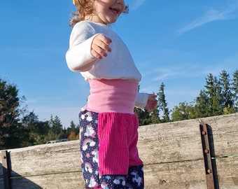 Corduroy pants, with softshell, unicorn, playground pants, wide corduroy, pump pants