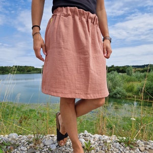 Muslin skirt, ladies, muslin, mocha, summer skirt image 4