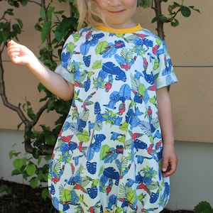Jersey dress, summer dress, parrot