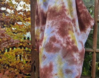 Muslin cloth batik muslin autumn XXL cloth neckerchief - unique piece