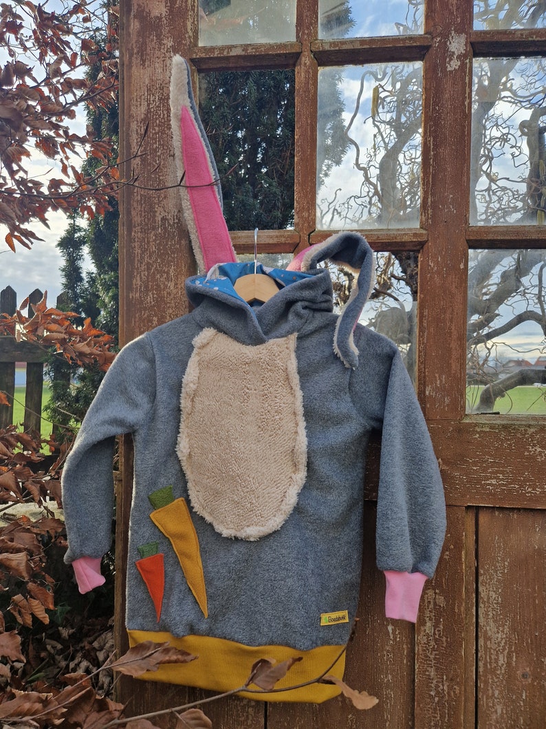 Bunny, costume, fleece sweater, Easter, Easter bunny, children's costume image 5