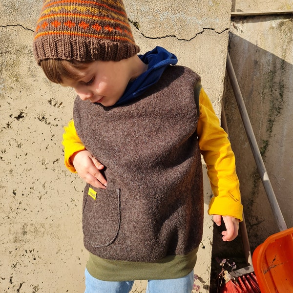 Marche, gilet de marche, gilet, laine vierge, six couleurs, gilet, gilet