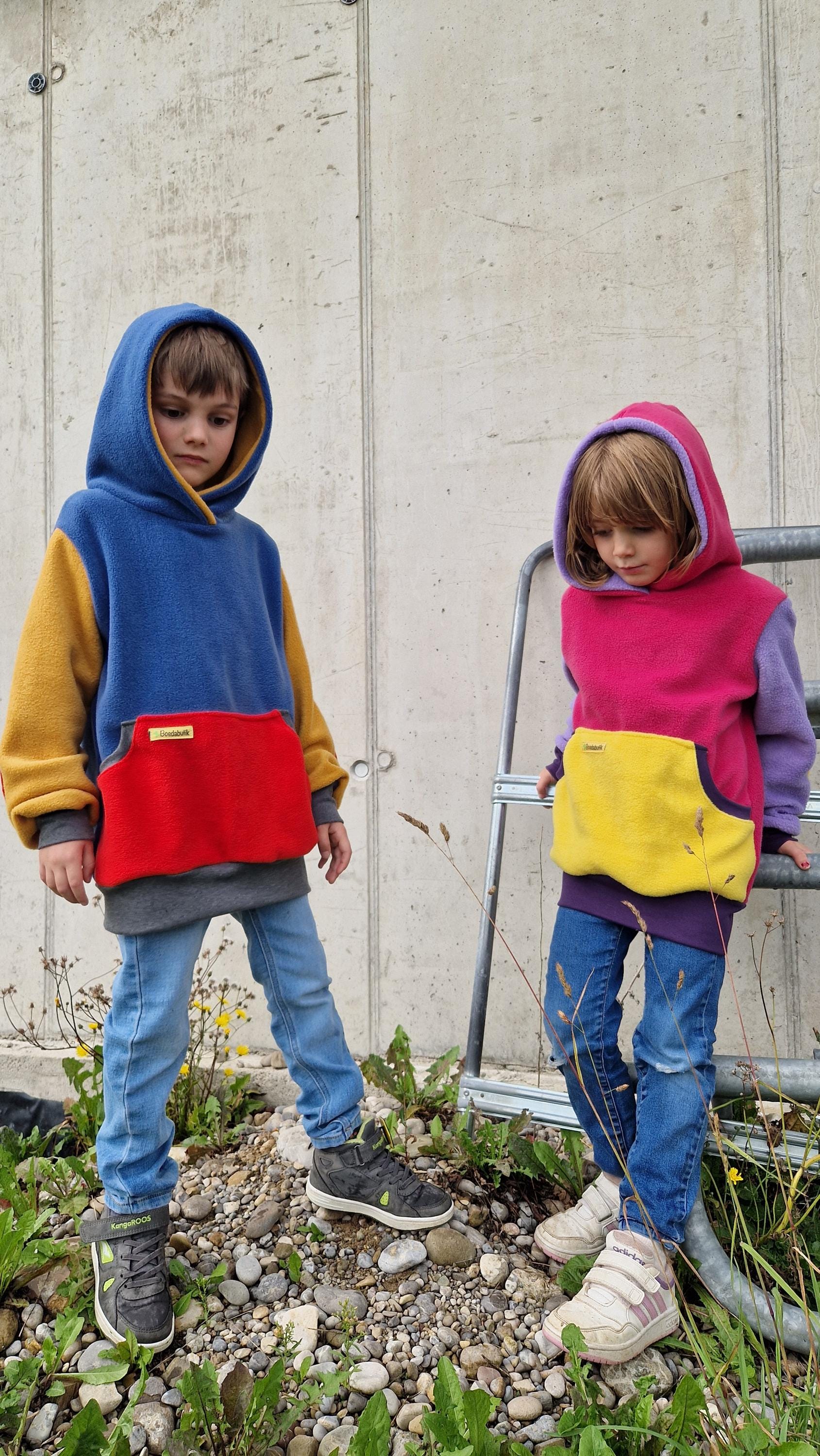 BOVOSHA Felpa Con Cappuccio Bambini - Zip Up Motivo Ragnatela, Maglione Lungo Morbido Per Ragazzi - Foto 4