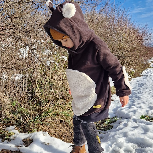 Bär, Braunbär, Kostüm, Fleecepullover, Kinderkostüm