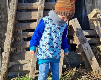 Long-sleeved shirt, long shirt, jersey, tractors, blue
