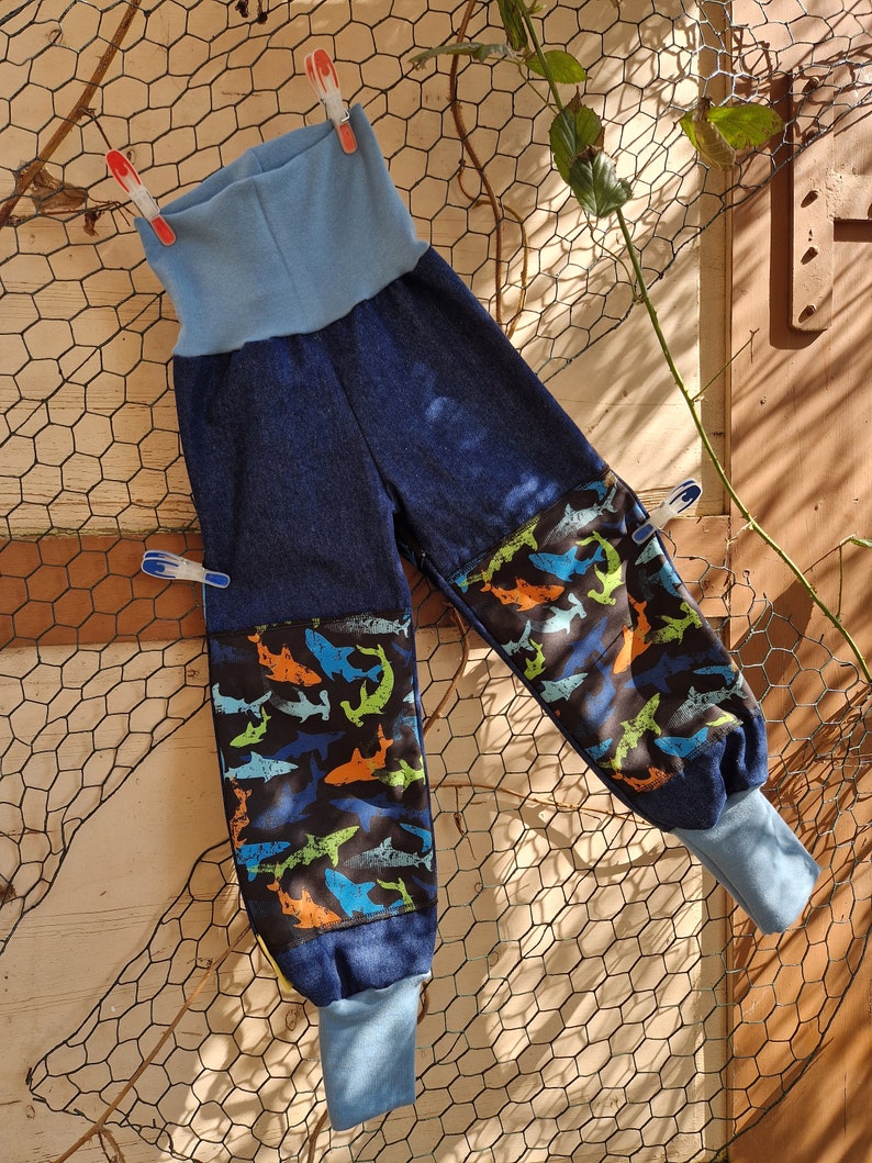 Jeans pants, with soft shell, shark, playground pants, bloomers image 10