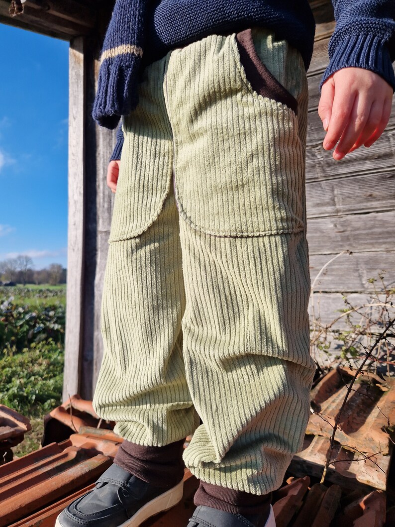 Corduroy trousers, wide corduroy trousers, bloomers image 8