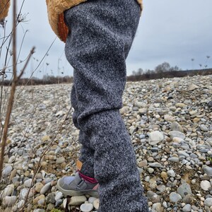 Walkleggings, outdoor leggings, dark grey mottled, from size 86 image 7