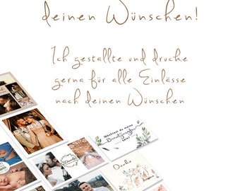 Personalisierte Papeterie mit Foto, Hochzeit, Geburt, Baby, Papeterie