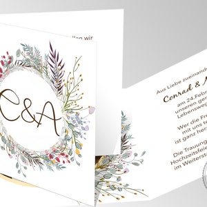 Hochzeitseinladung mit Foto, Personalisierte Hochzeitseinladung, Fotokarte, Einladung Hochzeitspapeterie mit Foto, Papeterie colourful