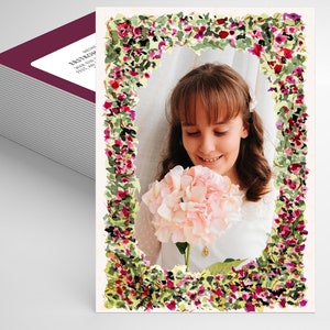 Danksagung Kommunion Konfirmation Taufe, Dankeskarte zur Taufe, Fotokarte, Ankündigung zur Taufe, Taufe Karte, Papeterie, Fiona