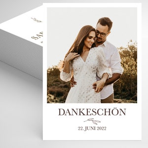 Dankeskarte Hochzeit, Personalisierte Danksagung mit Foto, Hochzeitsdanksagung, Danksagungskarte, Hochzeitspapeterie, Papeterie, Frank
