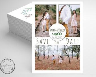 Save the Date Hochzeit - Personalisierte Save the Date mit Foto - zauberhafte Foto Save the Date - Papeterie - VINTAGE - Vanessa DIN A6