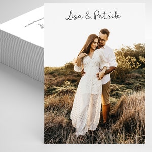 Hochzeitseinladung mit Foto, Personalisierte Hochzeitseinladung, Einladung zur Hochzeit, Hochzeitskarten, Hochzeitspapeterie Papeterie Lisa