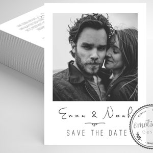Save the Date Hochzeit, Personalisierte Save the Date mit Foto, zauberhafte Foto, Fotokarte, Free drinks, Polariod, DIN A6