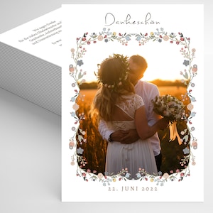 Dankeskarte Hochzeit, Personalisierte Danksagung mit Foto, Hochzeitsdanksagung, Danksagungskarte, Papeterie, Papeterie, Annika