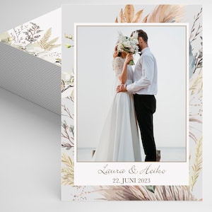 Dankeskarte Hochzeit, Personalisierte Danksagung mit Foto, Hochzeitsdanksagung, Danksagungskarte, Papeterie, Papeterie, Heiko