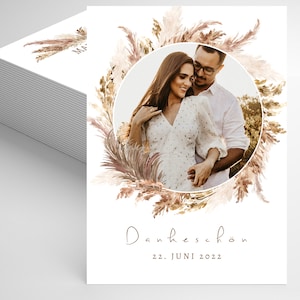 Dankeskarte Hochzeit, Personalisierte Danksagung mit Foto, Hochzeitsdanksagung, Danksagungskarte, Papeterie, Papeterie, Maria
