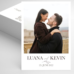 Save the Date Hochzeit, Personalisierte Save the Date mit Foto, zauberhafte Foto, Fotokarte, Free drinks, Luana